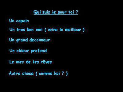 que suis-je pour toi??
